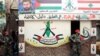 FILE - Anggota Front Populer untuk Pembebasan Komando Umum Palestina (PFLP-GC) berjaga selama berlangsungnya parade menandai Hari al-Quds tahunan (Hari Yerusalem), di kamp pengungsi Palestina Burj al-Barajneh di Beirut, Lebanon, 14 April , 2023. (REUTERS/Mohamed Azakir)