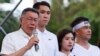 Former Taipei mayor Ko Wen-je of the Taiwan People's Party who is running a close second makes a speech at the rally in Taipei, Taiwan, July 16, 2023.