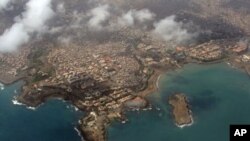 Vista aerea da Cidade da Praia