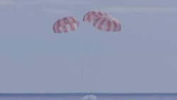美國太空總署的“獵戶座”太空艙從月球試飛後回到地球