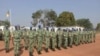 Troupes camerounaises sur la base onusienne de la MINUSCA à Bossangoa, République centrafricaine, 27 décembre 2018. 