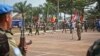 FILE - U.N. peacekeeping troops take part in a ceremony in Bangui, Central African Republic, Sept. 15. 2014. 