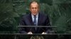 FILE - Russia's Foreign Minister Sergey Lavrov delivers his address at the 69th session of the United Nations General Assembly, at U.N. headquarters in New York, September 2014.
