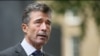 FILE - NATO Secretary General Anders Fogh Rasmussen speaks to the media.