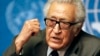 U.N.-Arab League envoy for Syria Lakhdar Brahimi speaks during a news conference at the U.N. headquarter in Geneva, Jan. 24, 2014. 