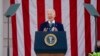 TT Joe Biden trong một sự kiện chính trị tại Washington. Ông vừa tuyên bố thắng lợi với Tuần lễ Hạ tầng Cơ sở, một khẩu hiệu cựu Tổng thống Donald Trump đã cổ động từ bốn năm trước.