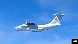 This handout photo from the Royal Malaysian Air Force taken on May 31, 2021 and released on June 1, 2021 shows a Chinese People's Liberation Army Air Force (PLAAF) Ilyushin Il-76 aircraft.