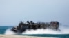 FILE - A Landing Craft Air Cushion (LCAC) vehicle is pictured during the amphibious landing exercises of the U.S.-Philippines war games promoting bilateral ties at a military camp in Zambales province, Philippines, April 11, 2019.