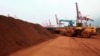 Soil containing rare earth minerals being loaded at port in east China for export to Japan. (Sept. 2010 photo)