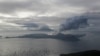A cloud of steam comes out of Taal Volcano as seen from Tagaytay, Cavite province, southern Philippines, Jan. 17, 2020.