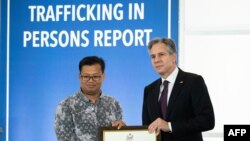 达拉因对柬埔寨网络诈骗中心剥削行为的调查报道，去年获得美国国务卿布林肯授予“英雄奖”，表彰他在打击人口贩卖方面的贡献。(资料照)