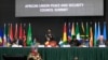 African leaders and delegates attend the Africa Union Peace and Security Council Summit on Terrorism at the Kenyatta International Convention Centre, in Nairobi, Kenya, Sept. 2, 2014.