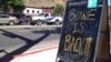 A sign celebrating the release from captivity of Sgt. Bowe Bergdahl stands on a street in the soldier's hometown of Hailey, Idaho, June 4, 2014. 
