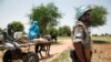 FILE - A UNAMID peacekeeper on patrol in Sudan.