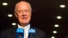 U.N. Special Envoy for Syria Staffan de Mistura speaks during a news conference, Nov. 19, 2015, at U.N. headquarters. 