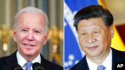 Suuraa walbira kaahame: Pirezdaantii Yunaaytid Isteets Joo Baayden fi Pirezdaantii Chaayinaa Xii Jinping (suuraa faayilii)